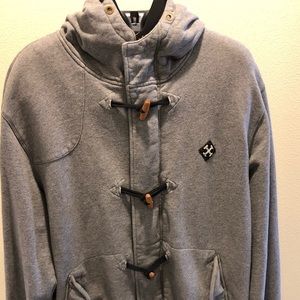 10 Deep Grey zip up hoodie. Size XXXL